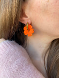 Pampilles ODINA framboise, mandarine ou blanc éclats argentés - boucles d’oreilles interchangeables