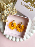 Pampilles APPOLINE rose doux ou jaune soleil - boucles d’oreilles interchangeables