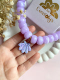 Charm's JEANINE marbré couleurs lavande, lilas, blanc nacré - charm's interchangeables
