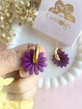 Pampilles APPOLINE violine ou cassis - boucles d’oreilles interchangeables