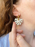 Pampilles LIZ coraux + pampilles perle d'eau douce - boucles d’oreilles interchangeables