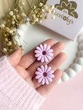 Pampilles APPOLINE rose pétale ou amande douce - boucles d’oreilles interchangeables