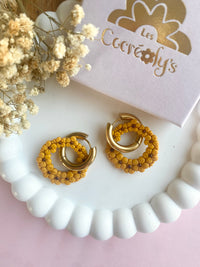 Pampilles ROSALIE tournesol - boucles d’oreilles interchangeables