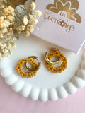 Pampilles ROSALIE tournesol - boucles d’oreilles interchangeables