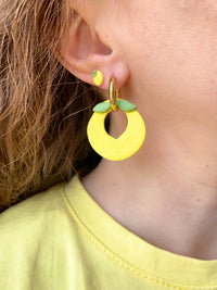 Pampilles SOËLLE citron - boucles d’oreilles interchangeables