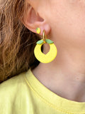 Pampilles SOËLLE citron - boucles d’oreilles interchangeables