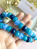 Collier SUZANNE aux jolis tons bleu pour charm's interchangeables