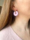 Pampilles APPOLINE rose pétale ou amande douce - boucles d’oreilles interchangeables