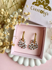 Pampilles LOUISE réversibles léopard - boucles d’oreilles interchangeables