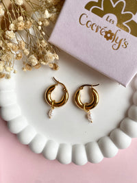 Pampilles PERLE D'EAU DOUCE - boucles d’oreilles interchangeable
