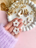 Pampilles FLORALIE réversibles fleuris pastels - boucles d’oreilles interchangeables