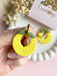 Pampilles SOËLLE citron - boucles d’oreilles interchangeables