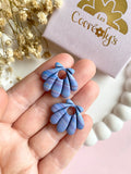 Pampilles JEANINE bleutées  - boucles d’oreilles interchangeables