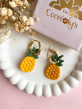 Pampilles ananas jaune SERENA - boucles d’oreilles interchangeables