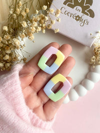 Pampilles ÉZIA couleurs pastels - boucles d’oreilles interchangeables