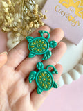 Pampilles TERESA tortue de mer - boucles d’oreilles interchangeables