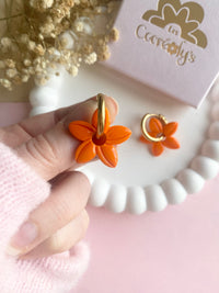 Pampilles TIARÉ litchi ou mandarine - boucles d’oreilles interchangeables