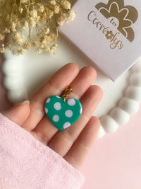 Charm's INAYA vert émeraude avec motif à pois rose doux - charm's interchangeables