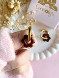 Pampilles MARIETTE tortoise - boucles d’oreilles interchangeables