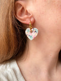 Pampilles INAYA motifs toucan hibiscus - boucles d’oreilles interchangeables