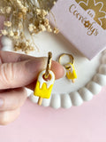 Pampilles glace JESS citron givré - boucles d’oreilles interchangeables