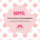 Collier JUDITE pour charm's interchangeables - disponible en plusieurs coloris
