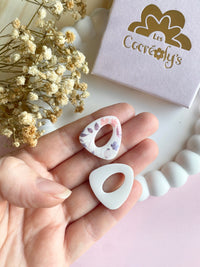 Pampilles AMBRE réversibles fleuris - boucles d’oreilles interchangeables