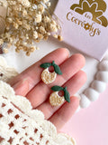 Pampilles mini citron blanc doré SERENA - boucles d’oreilles interchangeables