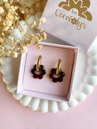 Pampilles MARIETTE tortoise - boucles d’oreilles interchangeables