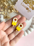 Pampilles glace JESS citron givré - boucles d’oreilles interchangeables