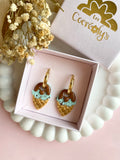 Pampilles SÉLIA petite glace menthe chocolat caramel - boucles d’oreilles interchangeables