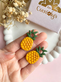 Pampilles ananas jaune SERENA - boucles d’oreilles interchangeables
