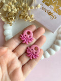 Pampilles POULPI petit poulpe rose - boucles d’oreilles interchangeables