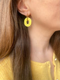 Pampilles BAO jaune citron, bois de rose ou lilas - boucles d’oreilles interchangeables