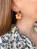 Pampilles FLORALIE abricot , doré ou blanche éclats doré - boucles d’oreilles interchangeables