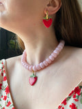 Pampilles fraise rouge SERENA - boucles d’oreilles interchangeable
