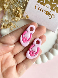 Pampilles JENNA tong rose - boucles d’oreilles interchangeables