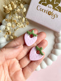 Pampilles fraise rose doux SERENA - boucles d’oreilles interchangeable