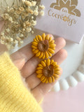 Pampilles AXELLE tournesol - boucles d’oreilles interchangeables