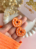 Pampilles ALYA réversibles orange - boucles d’oreilles interchangeables
