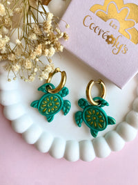Pampilles TERESA tortue de mer - boucles d’oreilles interchangeables