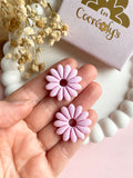 Pampilles APPOLINE rose doux ou jaune soleil - boucles d’oreilles interchangeables