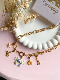 Collier MAUDE crabe - avec 5 charm's interchangeables