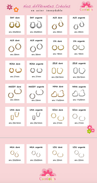 Créoles pour Pampilles interchangeable - boucles d’oreilles modulables