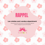 Pampilles AMBRE réversibles fleuris - boucles d’oreilles interchangeables