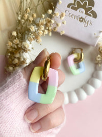 Pampilles ÉZIA couleurs pastels - boucles d’oreilles interchangeables