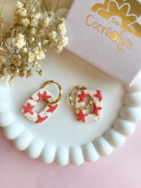 Pampilles ÉZIA beige effet sable chaud motifs étoiles de mer corail - boucles d’oreilles interchangeables