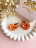 Pampilles ALYA réversibles orange - boucles d’oreilles interchangeables