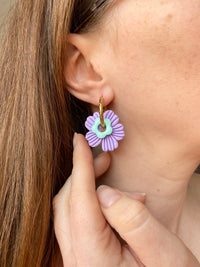 Pampilles ODINA lilas - boucles d’oreilles interchangeables