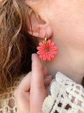 Pampilles BAHLIA pêche ou corail - boucles d’oreilles interchangeables